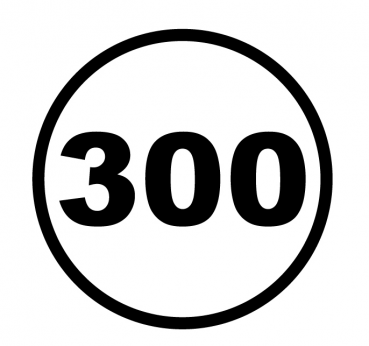 Aufkleber 300 km/h Geschwindigkeit